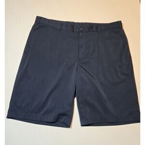 Slazenger Mens Golf Shorts 40 Navy Blue Flat Front Stretch Performance Poly